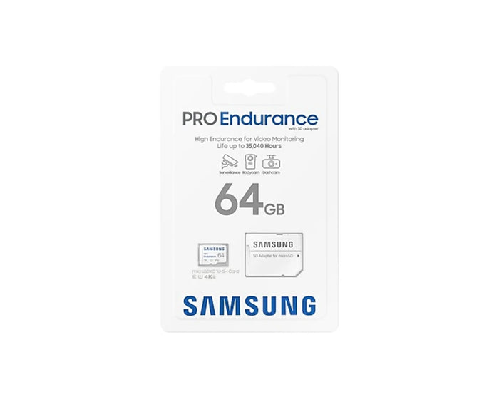 Samsung Pro Endurance 64GB + Adapter Micro-SD Geheugenkaart