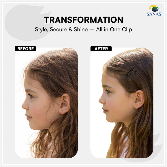 Premium Black Tic Tac Hair Clips Hair Accessories For Women
