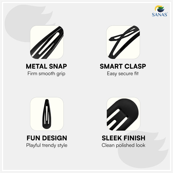 Small Black Hair Clips Hair Accessories For Women