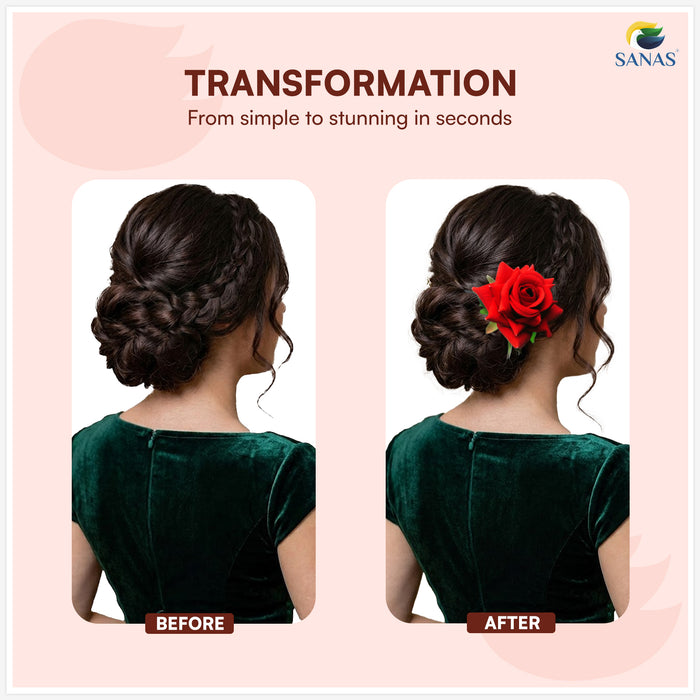 Rose Flower Juda Pins Hair Accessories For Women