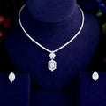 Wedding Jewelry - Silver Cubic Zirconia Bridal Jewelry Set