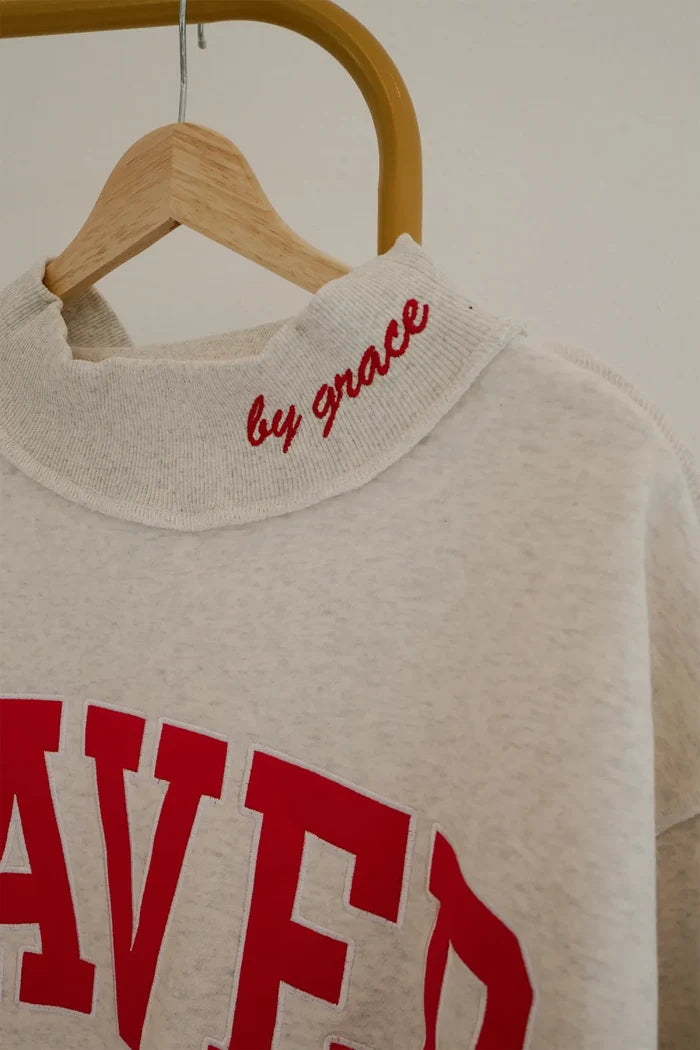 Saved by Grace Mock Neck Sweatshirt