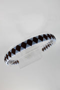 School Hair Accessories - Pleated Bluebell and Brown Hair Band