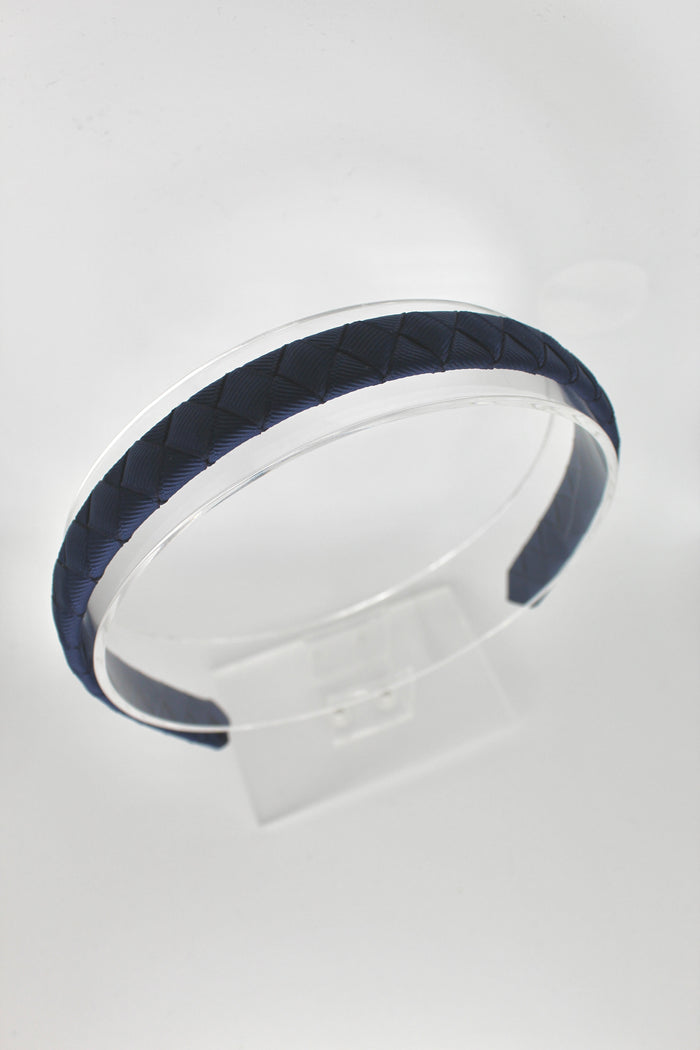 School Hair Accessories - Pleated Navy Blue Hair Band