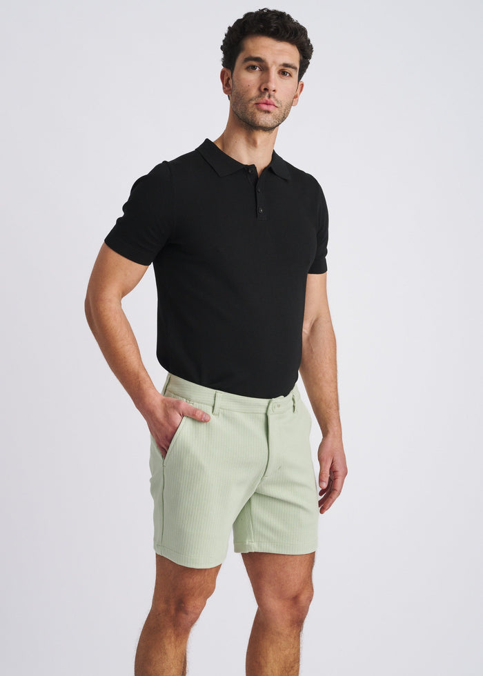 Seacrest 6" Inseam Textured Stretch Knit Chino Shorts Pm-2530-02