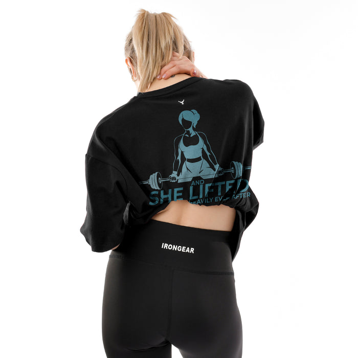 She Lifted Women's Oversized Tee - IRONGEAR Fitness