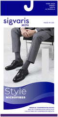 Sigvaris Men's Style Microfiber Knee High 15-20mmHg - Compression Level: Moderate 15-20 MmHg - Male - Knee
