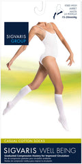 Sigvaris Women's Casual Cotton Knee High Socks 15-20mmHg - Compression Level: Moderate 15-20 MmHg - Unisex - Knee
