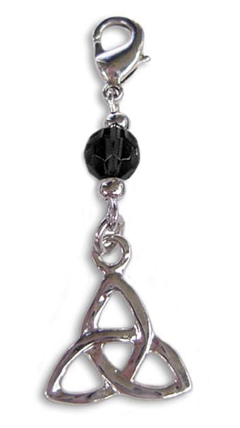 Silver Celtic Eternity Charm – Mini Hair Twister Accessory front view