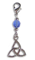 Silver Celtic Eternity Charm – Mini Hair Twister Accessory front view