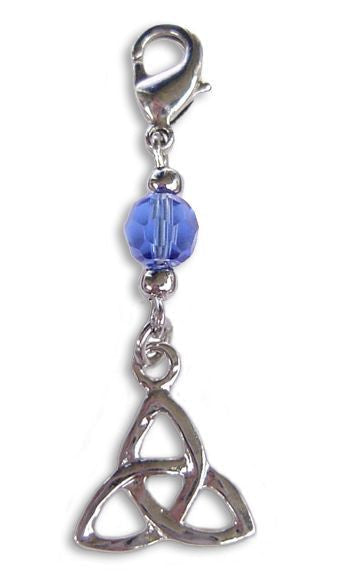 Silver Celtic Eternity Charm – Mini Hair Twister Accessory front view
