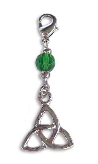 Silver Celtic Eternity Charm – Mini Hair Twister Accessory front view