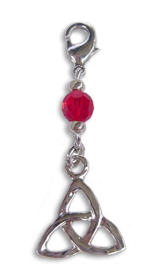 Silver Celtic Eternity Charm – Mini Hair Twister Accessory front view