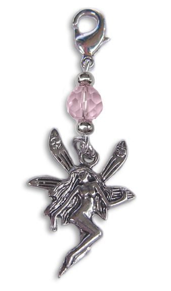 Silver Fairy Charm – Mini Hair Twister Accessory front view