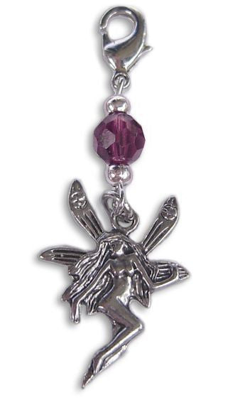 Silver Fairy Charm – Mini Hair Twister Accessory front view