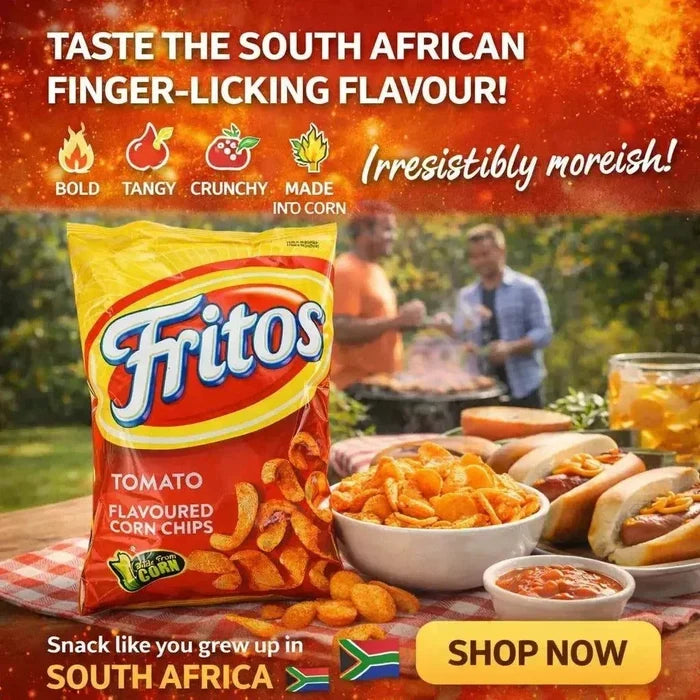 Simba Fritos Tomato 120g pack of South African tomato-flavored crunchy corn chips