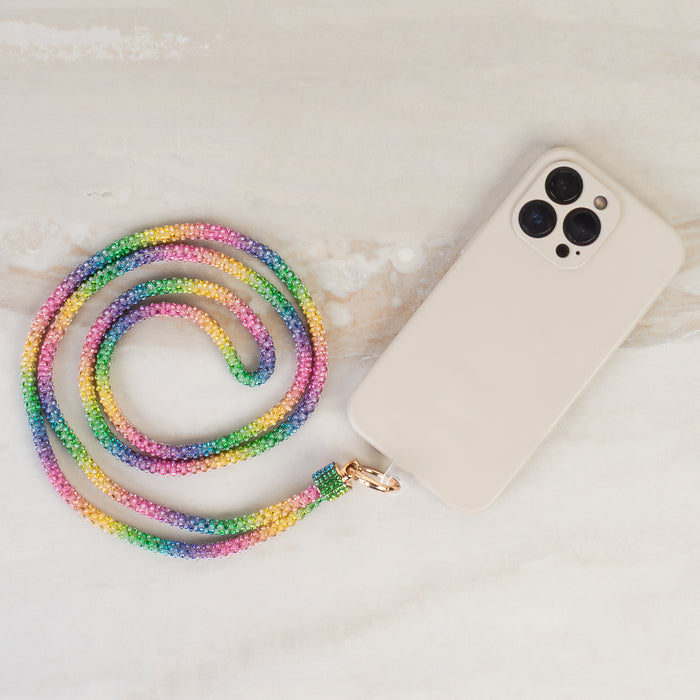 SL026 - Rhinestone Phone Lanyard - Multi