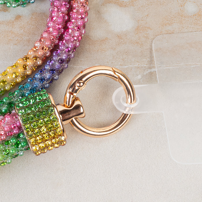 SL026 - Rhinestone Phone Lanyard - Multi