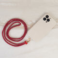 SL026 - Rhinestone Phone Lanyard - Red