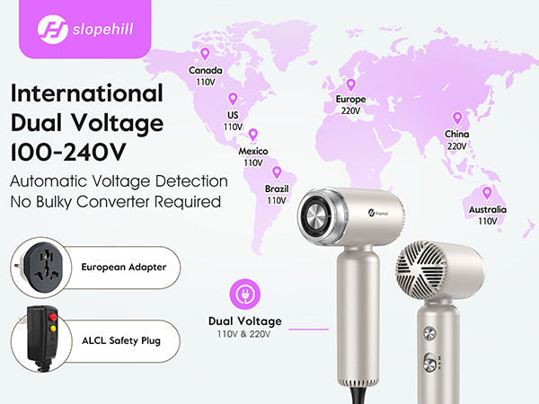 Slopehill® Dual Voltage Travel Mini Hair Dryer