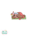 sloth face mask sticker