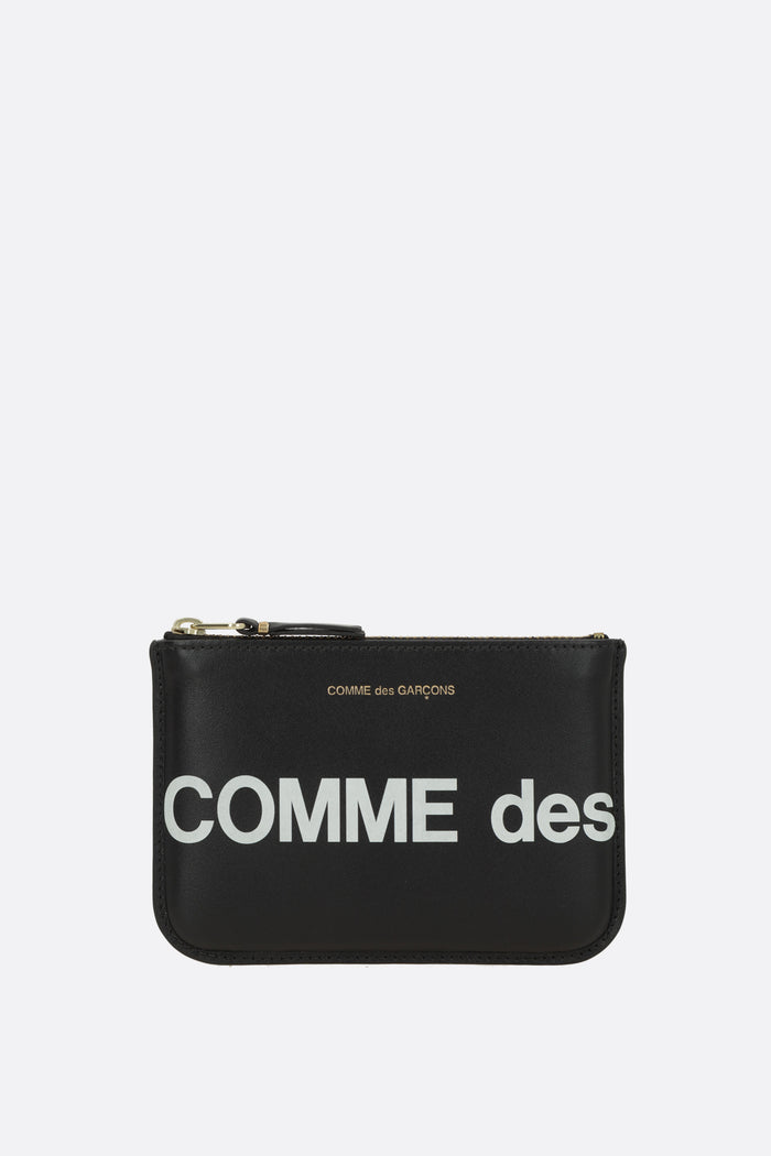 small pouch in smooth leather – Logo Line