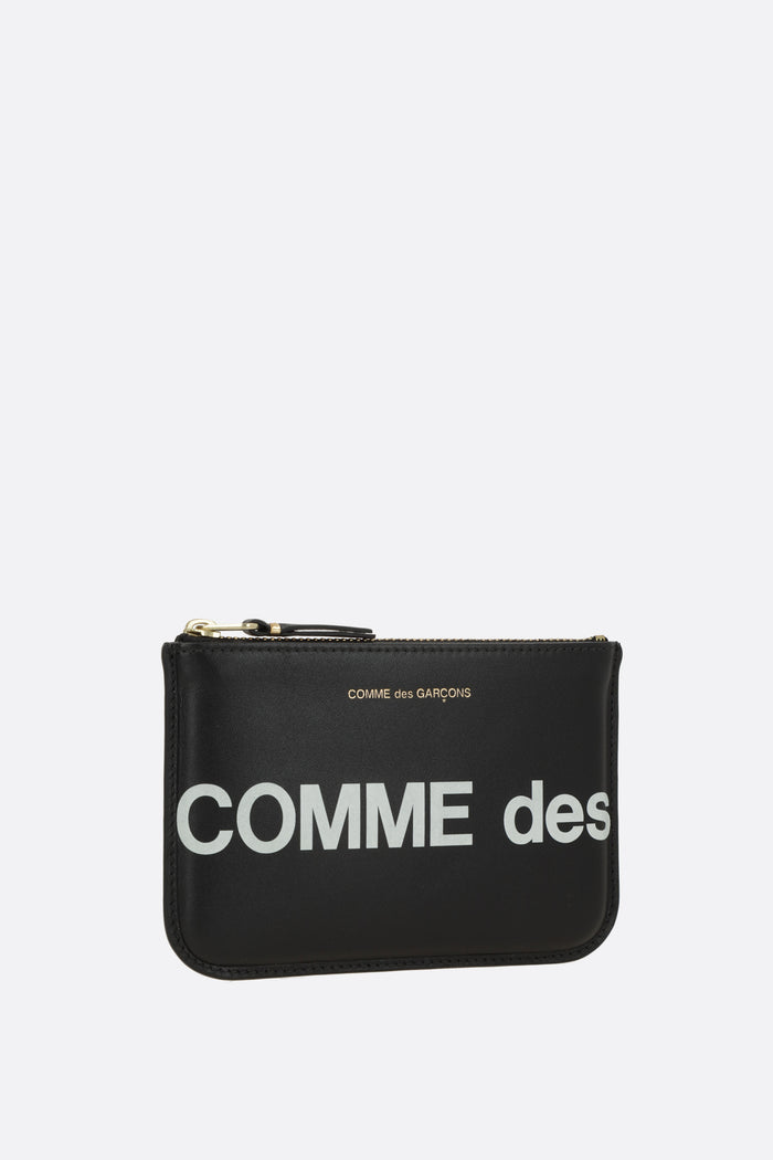 small pouch in smooth leather – Logo Line