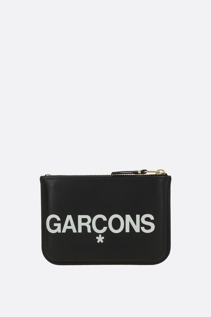 small pouch in smooth leather – Logo Line