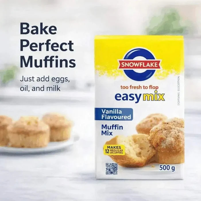Snowflake EasyMix Vanilla Flavoured Muffin Mix - 500g Facebook Ad