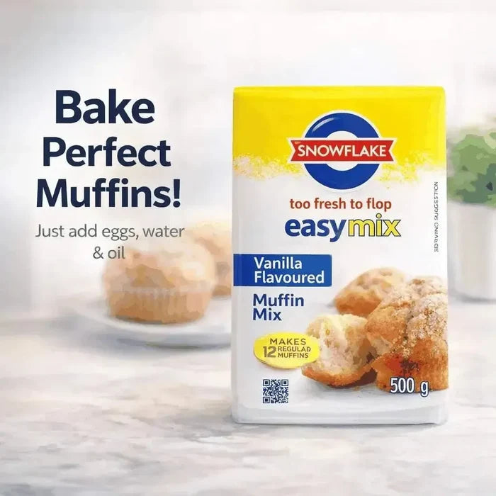 Snowflake EasyMix Vanilla Flavoured Muffin Mix - 500g Facebook Ad