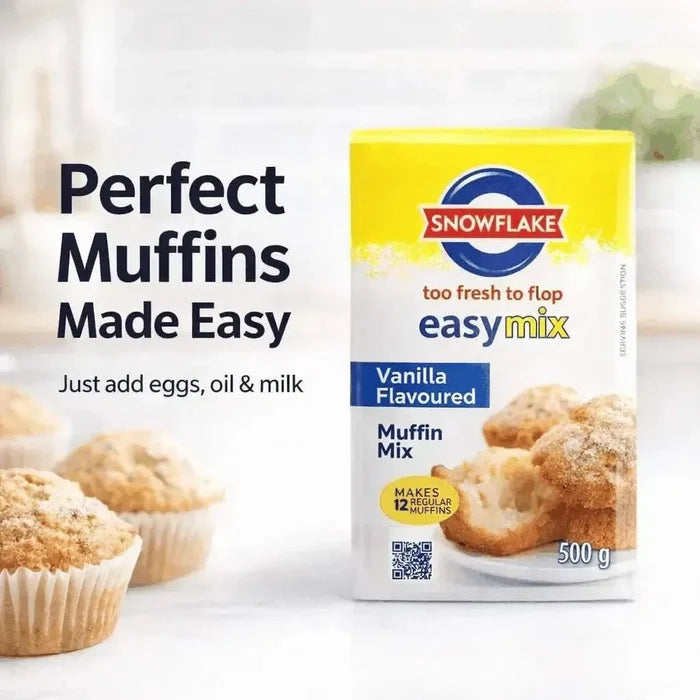 Snowflake EasyMix Vanilla Flavoured Muffin Mix - 500g Facebook Ad