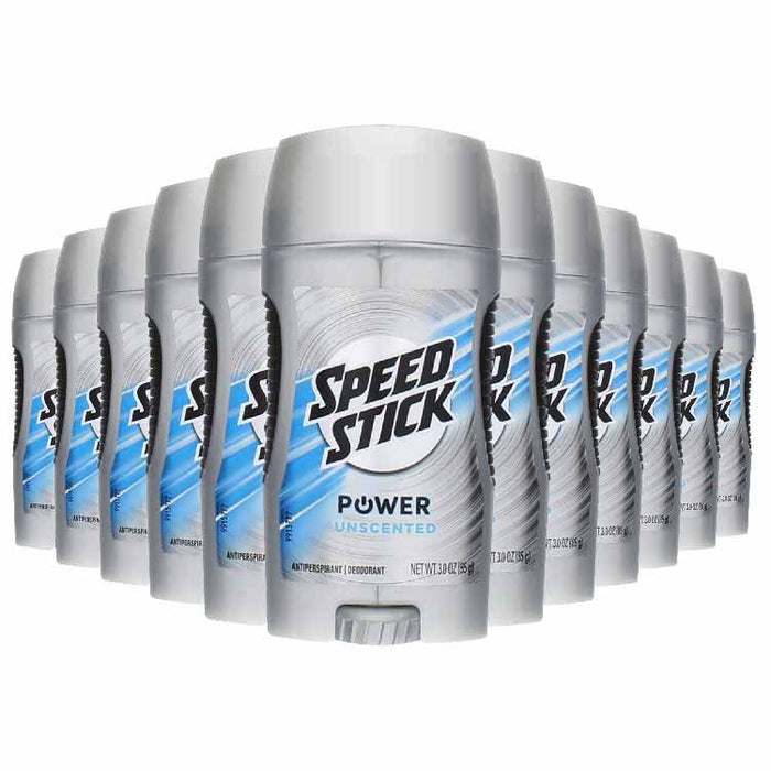 Speed Stick  Antiperspirant Deodorant, Power Unscented - 3.0 oz - 12 Pack