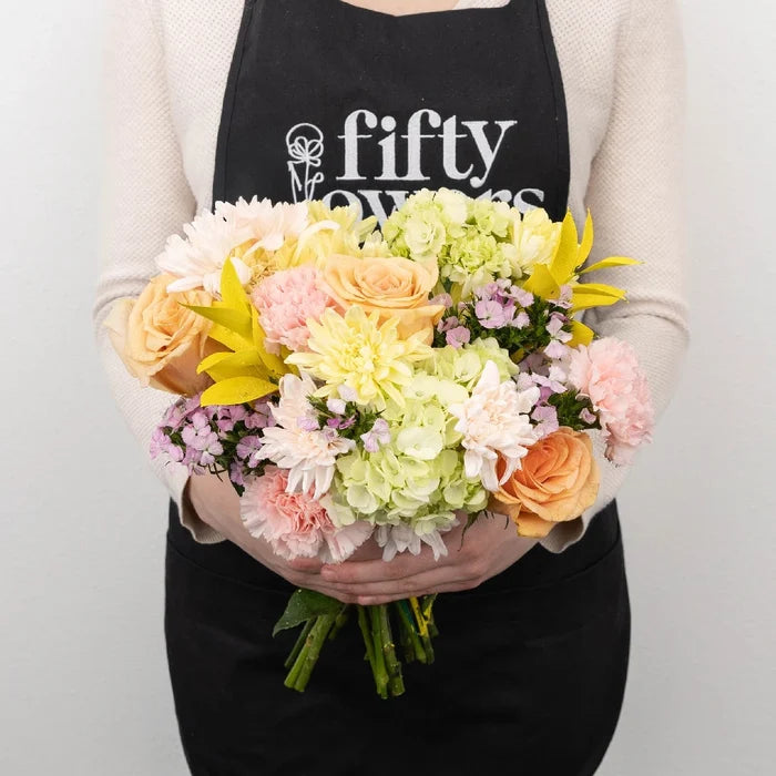 Spring Fling Pastel Flower Bouquet Apron - Image