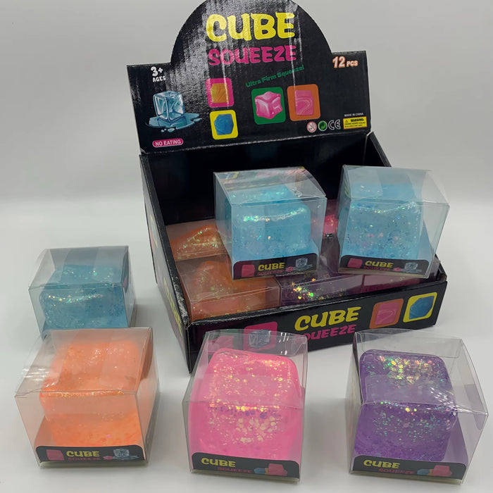 SQ8 - Glitter Cube Squishy Fidget Variety Box