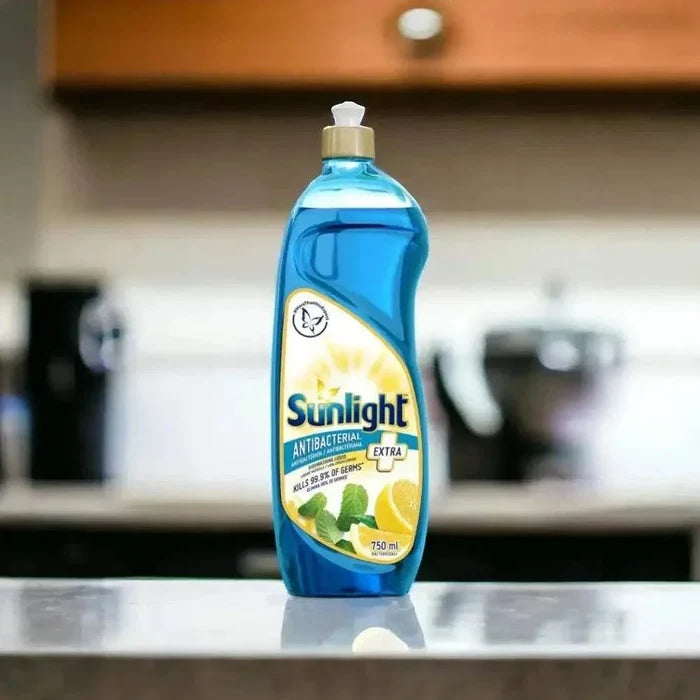 Sunlight Dishwashing Liquid 750ml antibacterial lemon mint formula for dishes and utensils