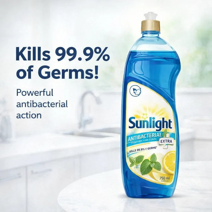 Sunlight Dishwashing Liquid   Anti  Bacterial 750ml promotional image