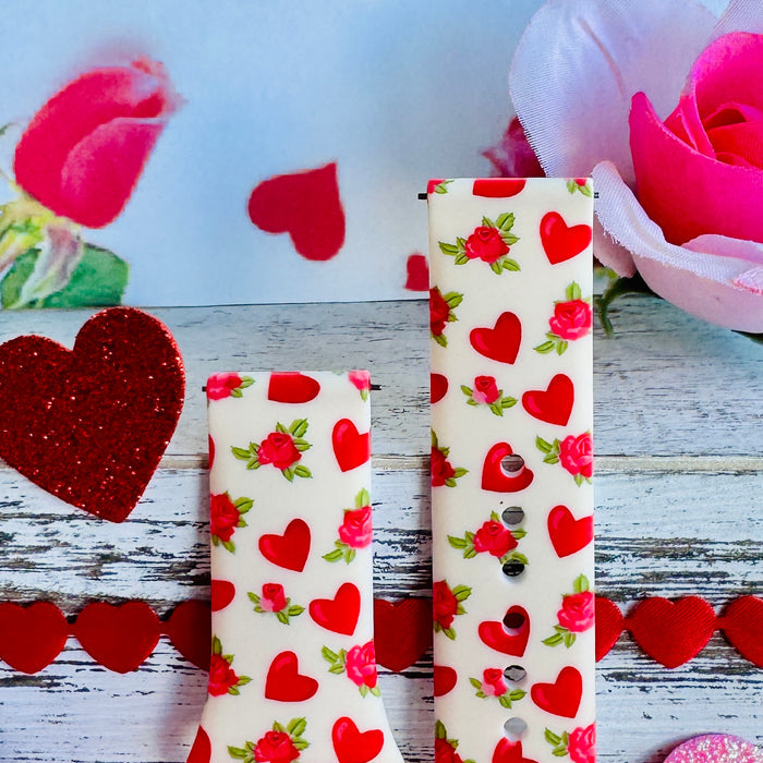 Sweetheart Blooms Print Silicone Band For Samsung Watch