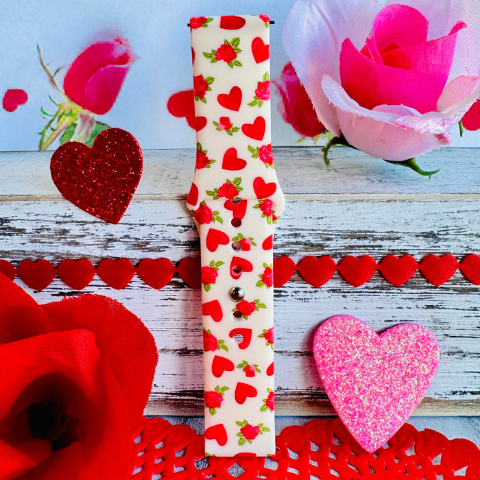 Sweetheart Blooms Print Silicone Band For Samsung Watch
