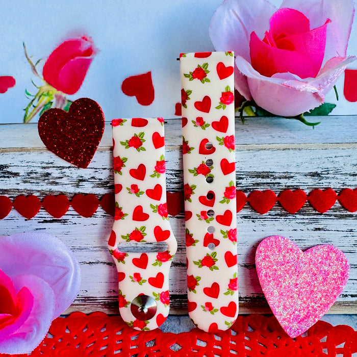 Sweetheart Blooms Print Silicone Band For Samsung Watch