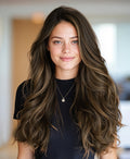 tape-in hair extensions ash brown.