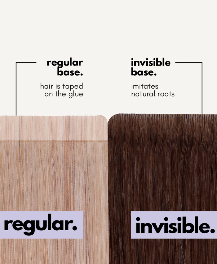 tape-in hair extensions mocha balayage.