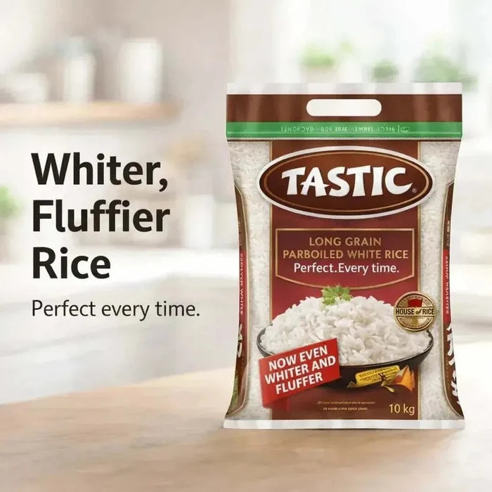 Tastic Long Grain Parboiled White Rice - 10kg Facebook Ad