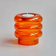 Tealight Taper Candle Holders - Orange
