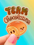 Team chocolatine glitter sticker