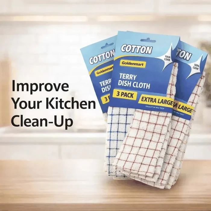 Terry Towel Dishcloths - Set of 3 Facebook Ad