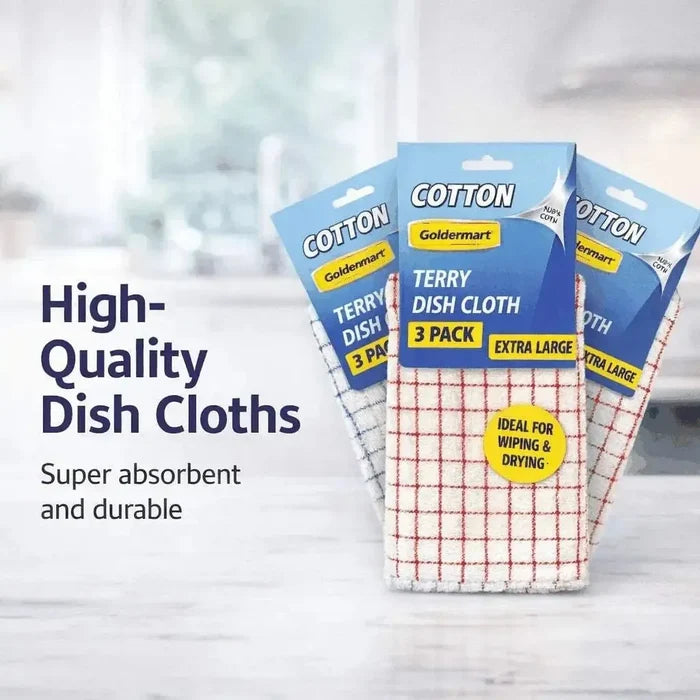 Terry Towel Dishcloths - Set of 3 Facebook Ad