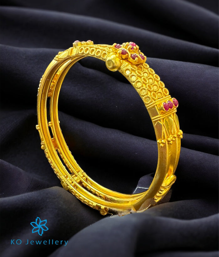 The Kaalki Silver Coorgi 2 layer Bracelet-Single (Size 2.2/2.4/2.6/2.8)