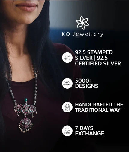 The Manvita Kokkethathi Silver Pearl Necklace