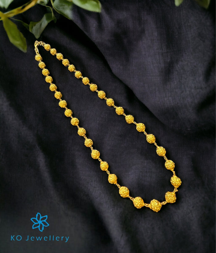 The Rudraksha Nakkasi Beads Silver Chain
