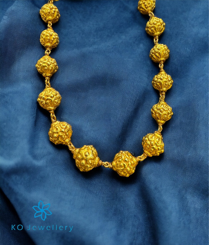 The Rudraksha Nakkasi Beads Silver Chain